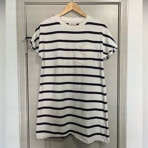 Madewell Tomboy Pocket Tee Dress in Stripe